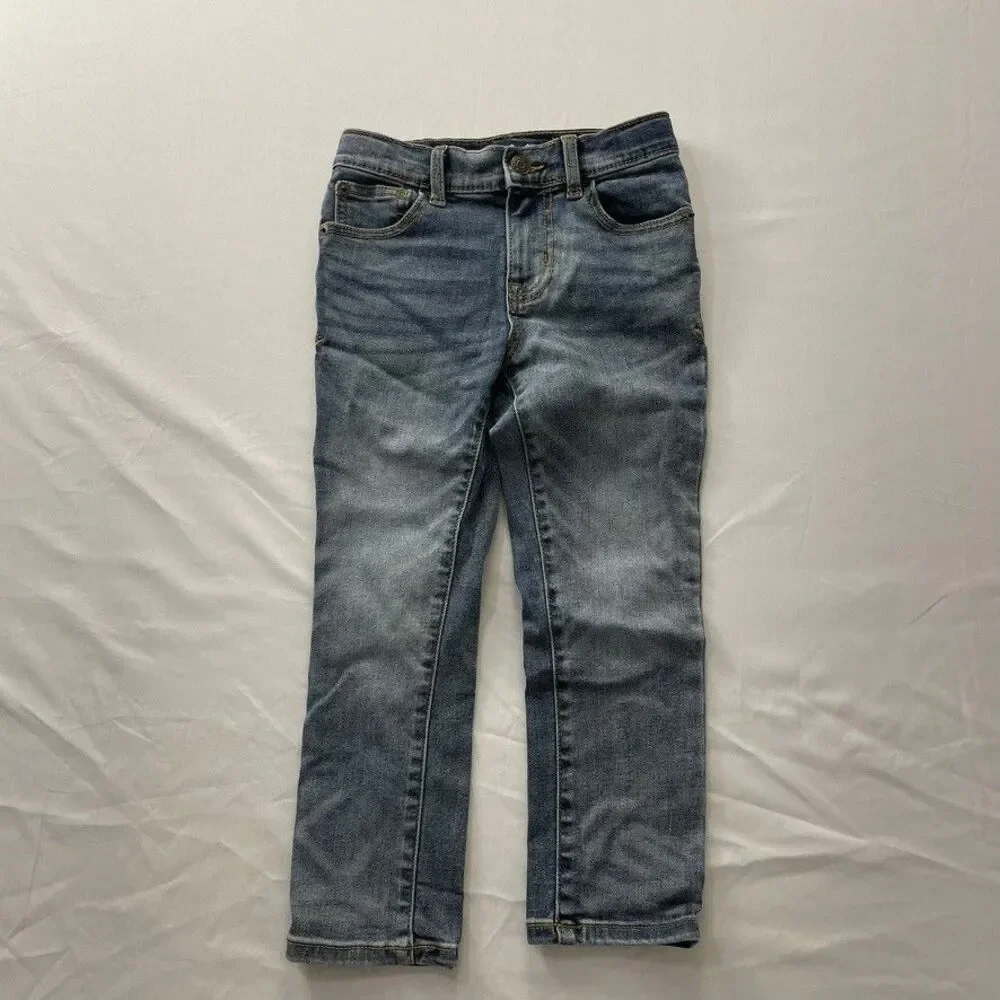 Gap Cat & Jack Boys Skinny Jeans Bundle Size 5 Blue Black Grey 4 Pairs